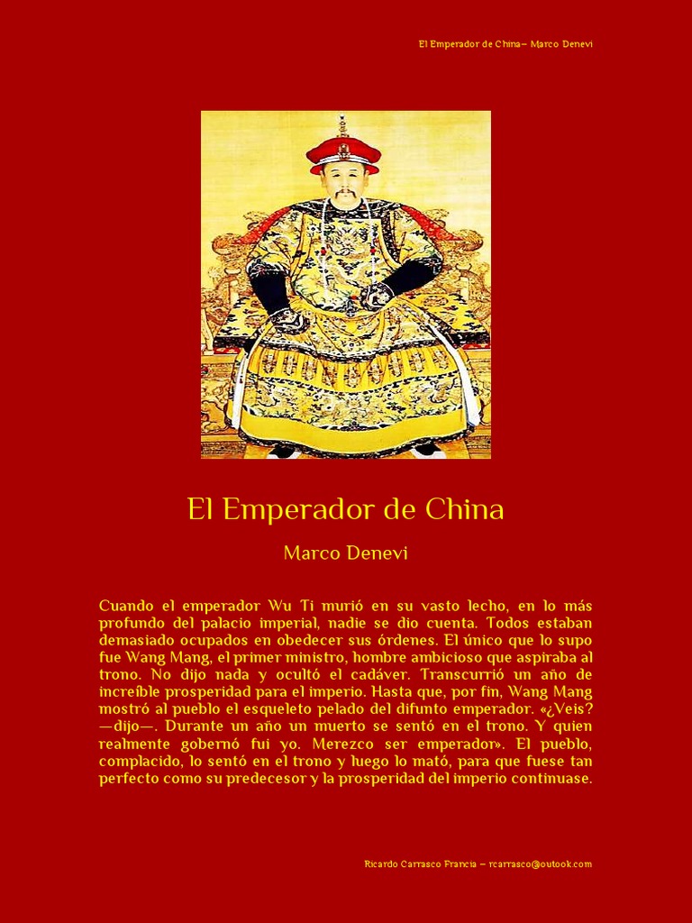 el emperador de la china marco denevi el emperador de la china marco denevi